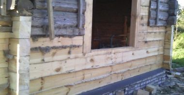 Замена бруса